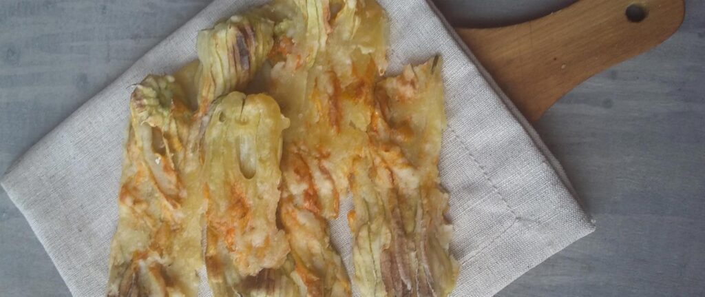 Fiori di zucca al forno